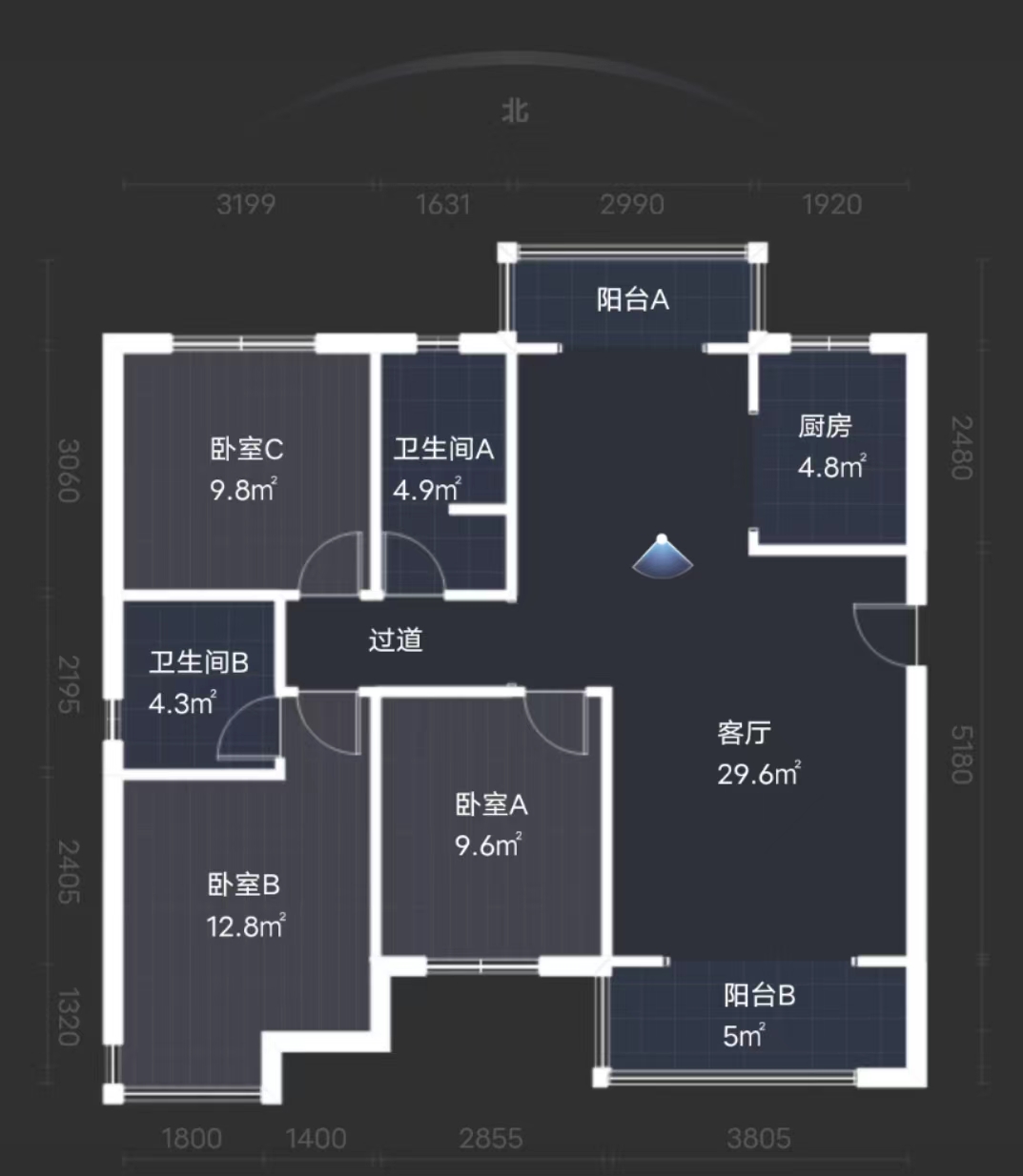 中建玥熙台 3室2厅2卫 85.8万 中建玥熙台 3室2厅2卫 85.8万室内图
