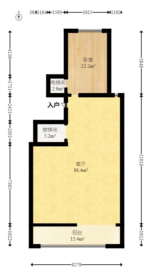 中海璞源（梅溪湖壹号四期）  4室2厅3卫   978.00万室内图1