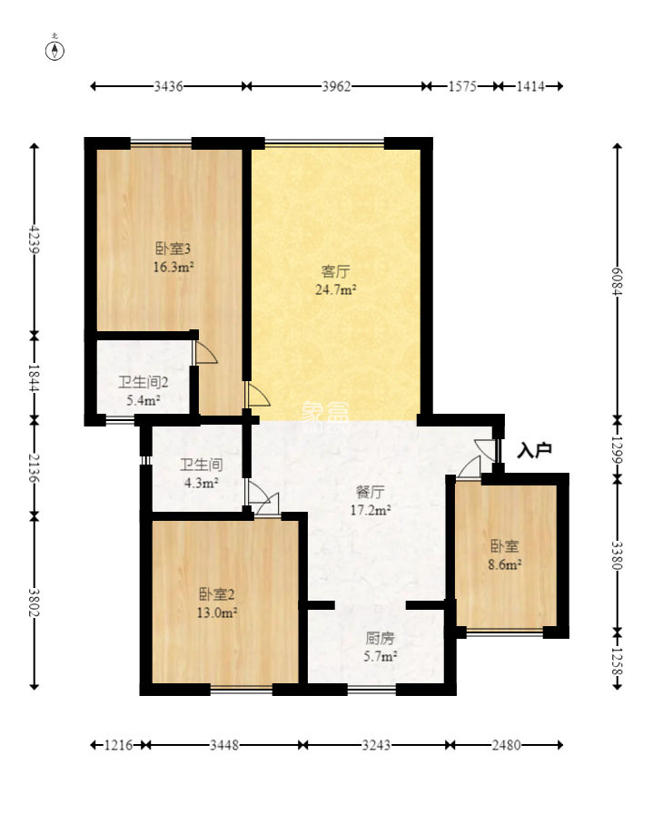 匯一城（匯壹公館）  3室2廳2衛(wèi)   99.00萬