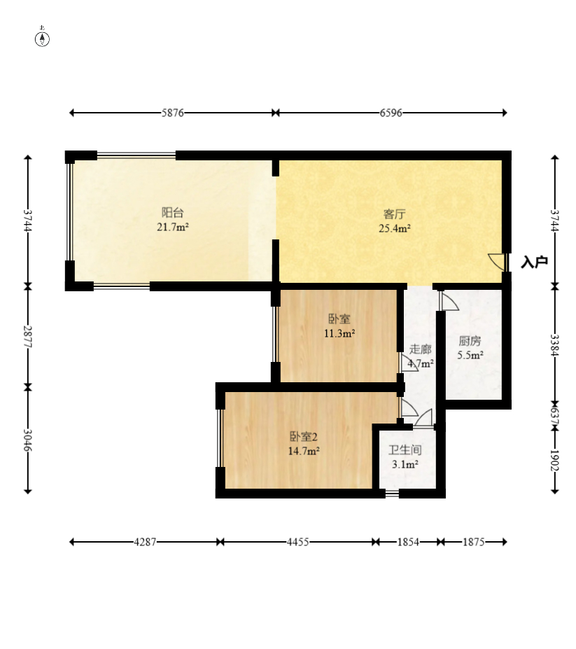 康桥长郡  2室2厅1卫    72.8万 康桥长郡  2室2厅1卫    72.8万户型图