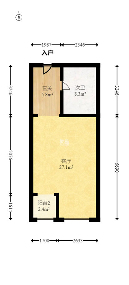 美林银谷  1室1厅1卫   58.00万