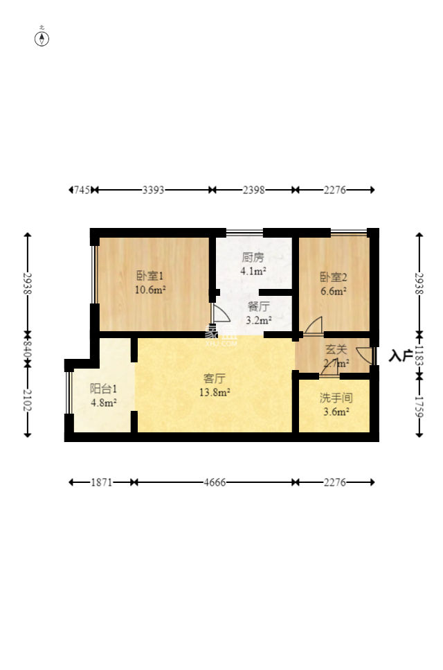 中建木莲工社 2室1厅 62.80万