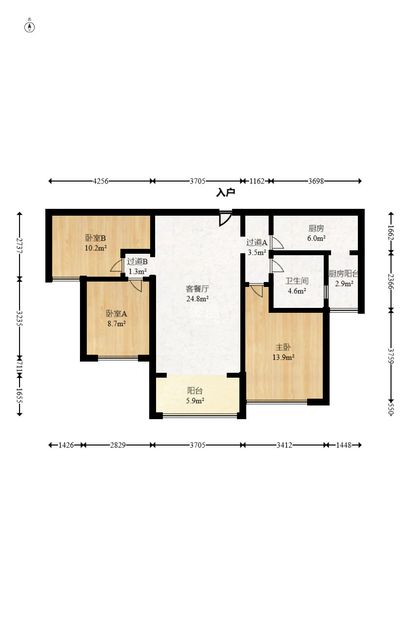 恒大御景湾  3室2厅1卫    108.0万