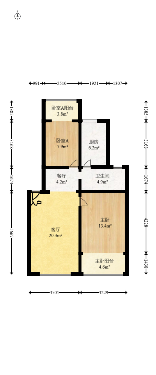 咸嘉新村嘉明苑  4室2厅2卫   88.00万室内图1