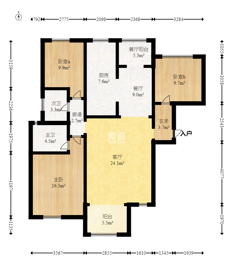 旭辉御府  3室2厅1卫   190.00万