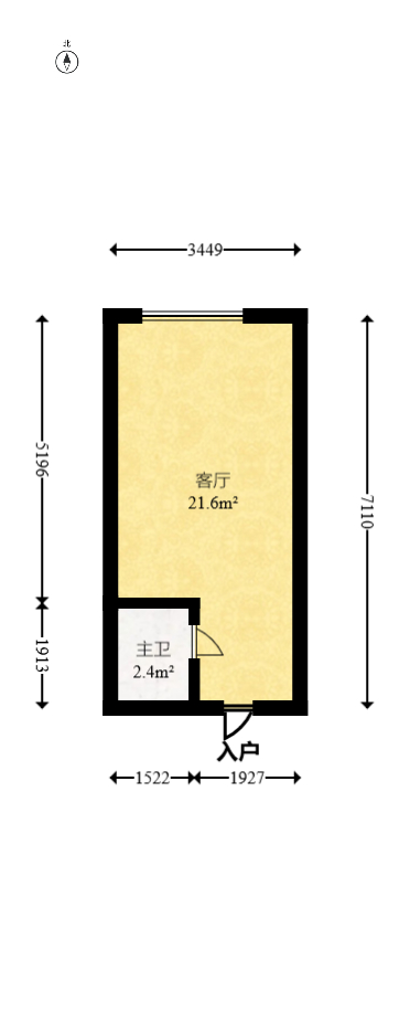 碧桂园翘楚棠  1室1厅1卫   16.80万室内图1