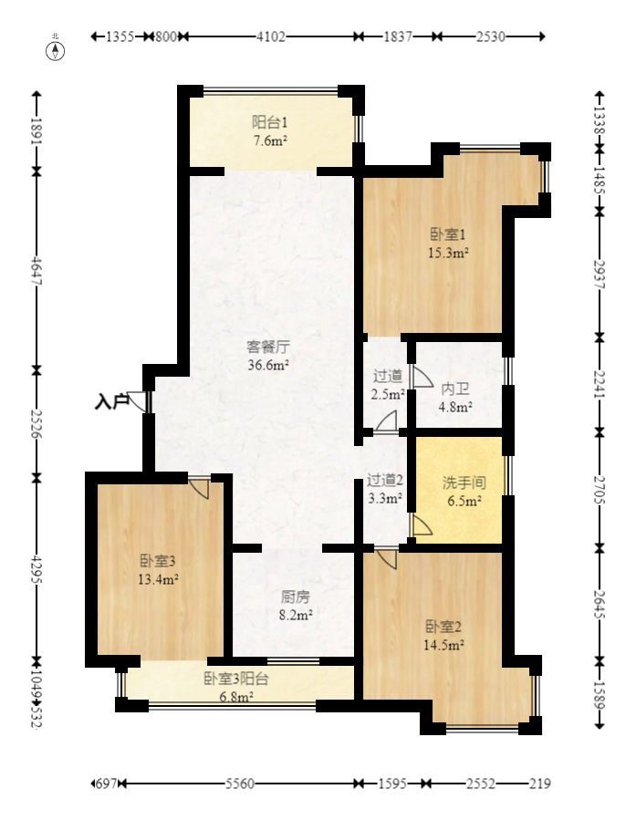 明昇壹城(明昇时代广场)一期  3室2厅2卫    185.0万 明昇壹城(明昇时代广场)一期  3室2厅2卫    185.0万户型图