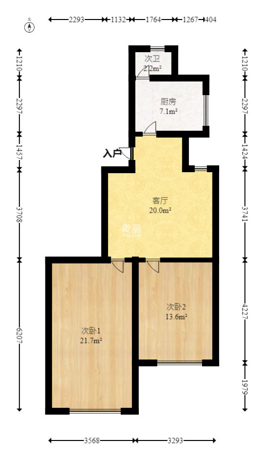 涂北小區(qū)  2室1廳1衛(wèi)   55.00萬(wàn)