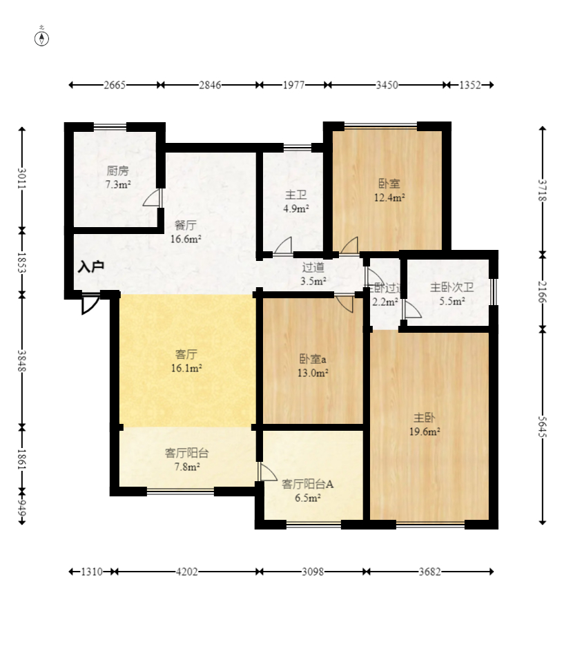 山水湾  3室2厅2卫   78.00万室内图1