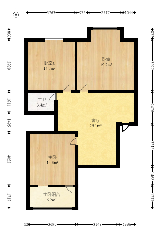 金鹰机电大市场  5室2厅1卫    78.8万室内图1