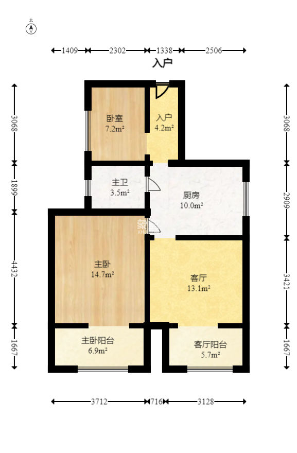 明城公寓 2室2厅1厨1卫 62.80万