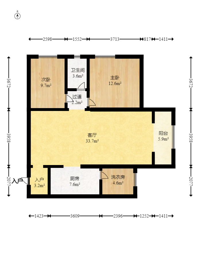 碧桂园威尼斯城 2室2厅2卫 75.8万 碧桂园威尼斯城 2室2厅2卫 75.8万户型图