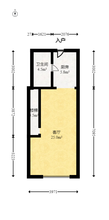 融圣国际  2室2厅2卫   47.50万室内图1