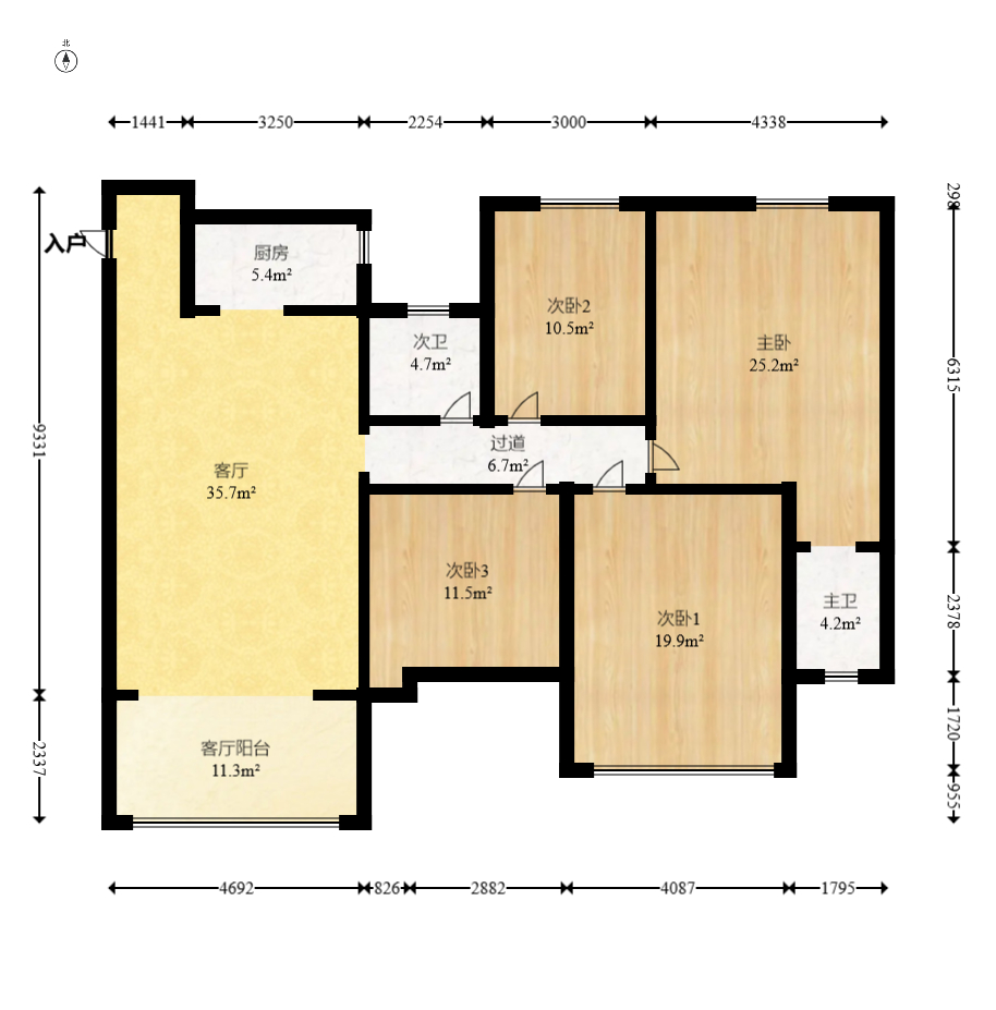 星蓝湾 4室2厅2卫 120.0万 星蓝湾 4室2厅2卫 120.0万户型图