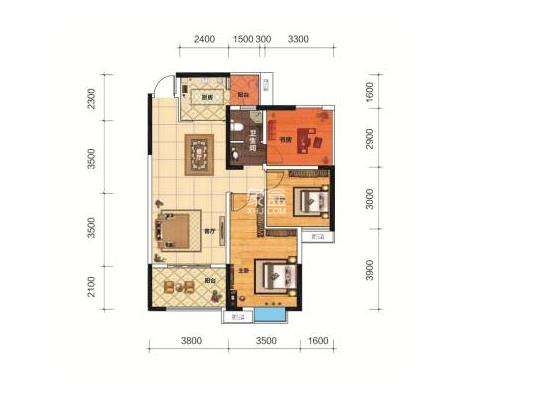 提香蓝岸 3室2厅1卫 55.0万 提香蓝岸 3室2厅1卫 55.0万室内图