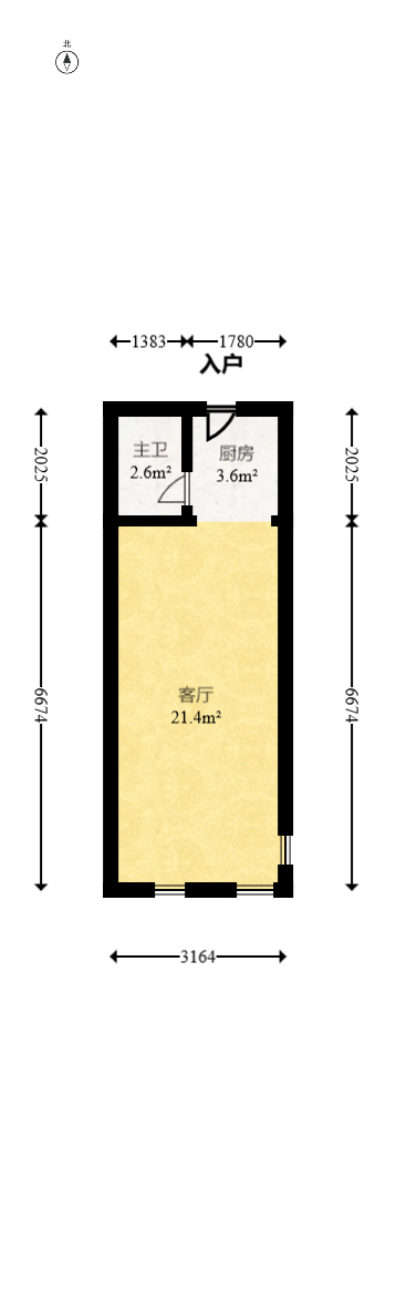 中建芙蓉嘉苑  1室1厅1卫    20.98万室内图1