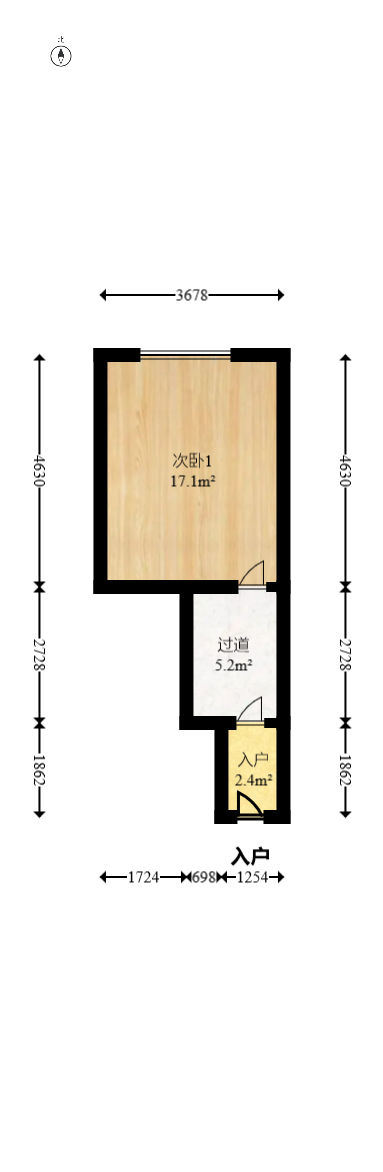 （上/下）黎家坡散盘  4室1厅1卫   162.00万室内图1