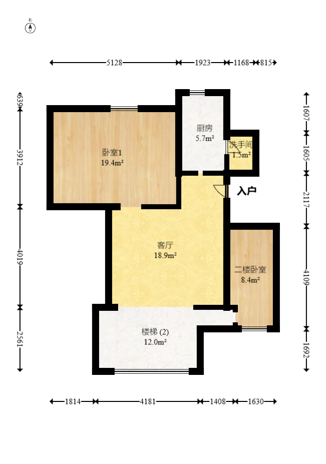 长重机械厂宿舍  2室1厅1卫   30.00万室内图1