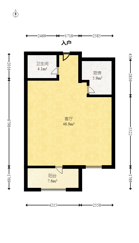 梅溪正荣府  4室2厅2卫   178.00万室内图1