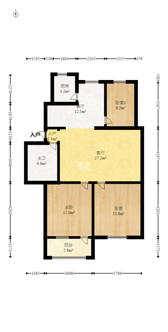 马王堆陶瓷建材新城  3室2厅1卫   72.80万