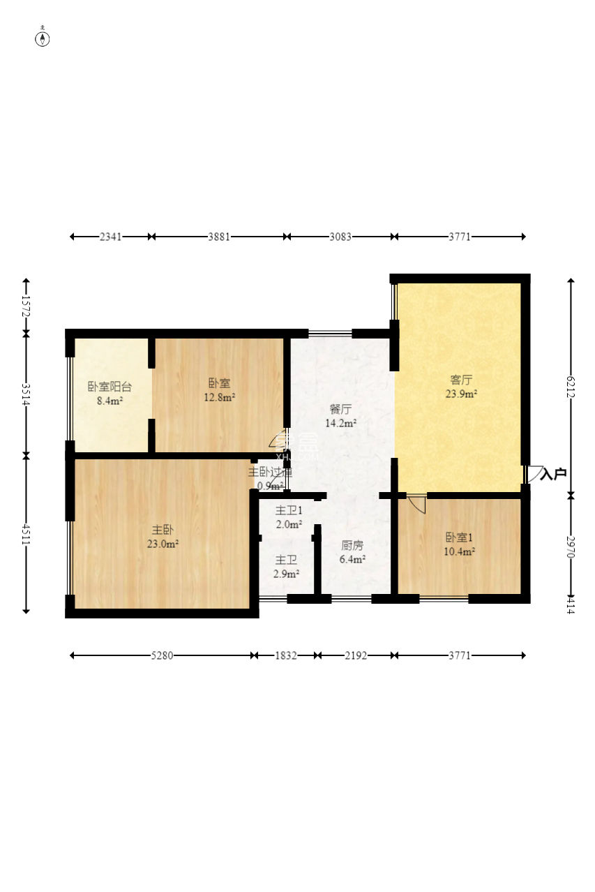 富華大廈  3室2廳2衛(wèi)   110.00萬(wàn)