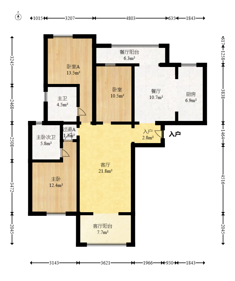 明昇壹城(明昇时代广场)一期  3室2厅1卫    145.0万 明昇壹城(明昇时代广场)一期  3室2厅1卫    145.0万户型图