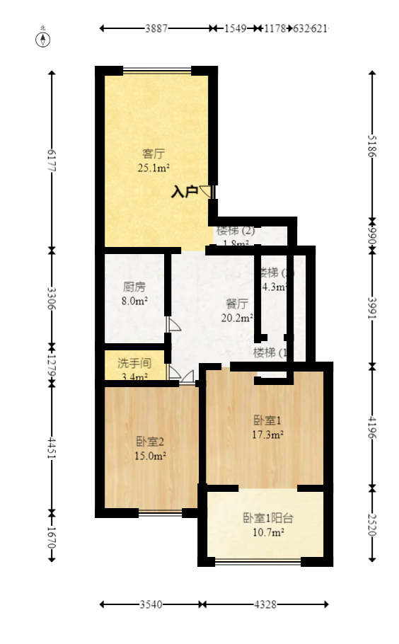 建丰公寓（长沙卷烟厂宿舍）  4室3厅2卫   98.00万室内图1