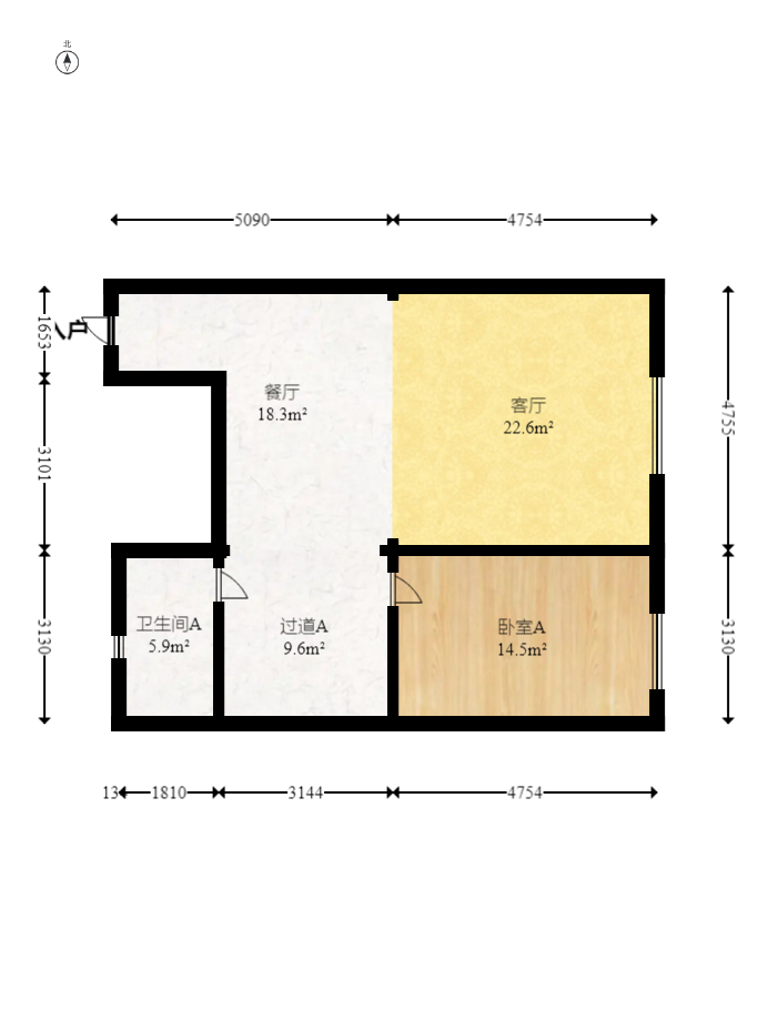 龙湖璟宸原著（龙湖紫宸）  4室2厅3卫   220.00万室内图1
