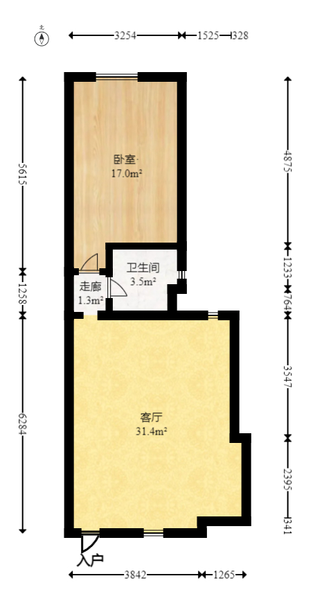 华天LOHO小镇 1室1厅1卫 22.00万 华天LOHO小镇 1室1厅1卫 22.00万户型图