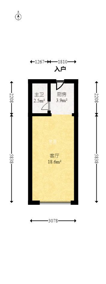 中建芙蓉嘉苑  1室1厅1卫   25.00万
