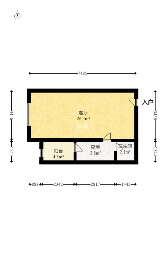 圓夢(mèng)康樂(lè)城  1室1廳1衛(wèi)   25.00萬(wàn)
