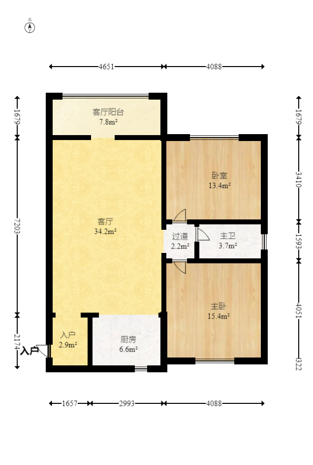 明城公寓 2室2厅1卫 62.0万 明城公寓 2室2厅1卫 62.0万户型图