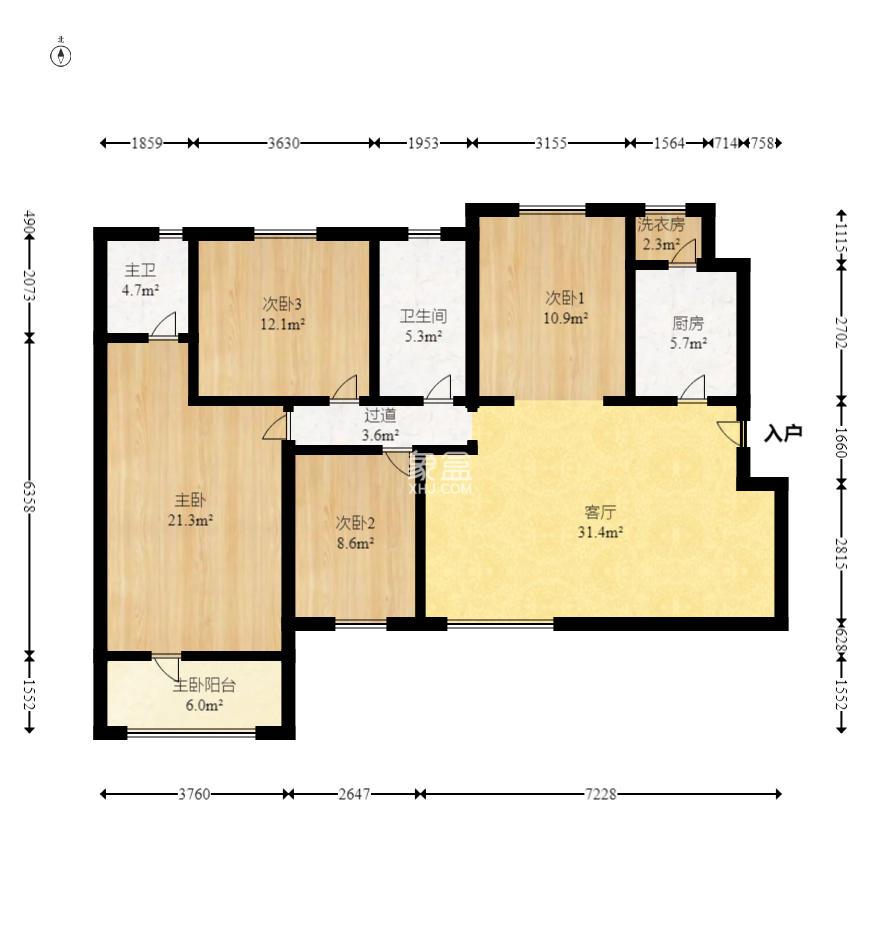 碧桂园威尼斯城 4室2厅2卫 97.0万 碧桂园威尼斯城 4室2厅2卫 97.0万户型图