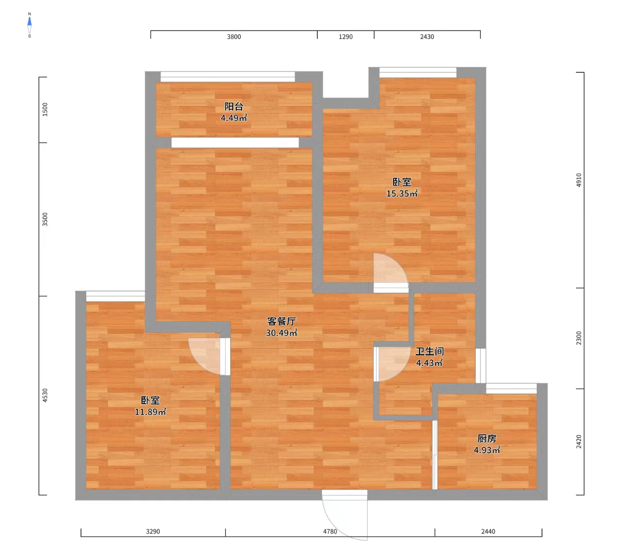 西郡佳园 2室2厅1卫 39.0万 西郡佳园 2室2厅1卫 39.0万室内图