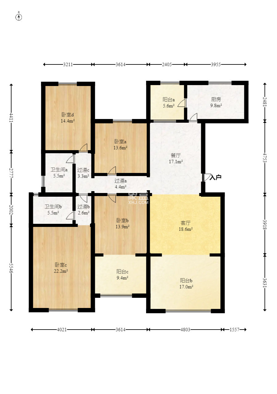 湘核新家園  4室2廳2衛(wèi)   135.00萬