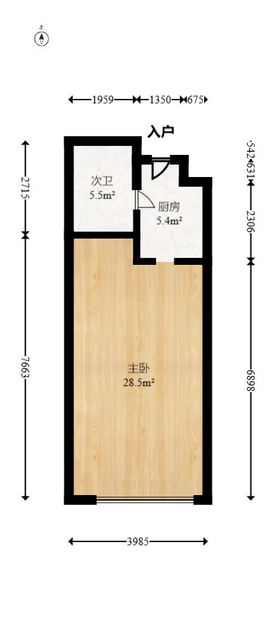 恒大御景湾  1室1厅1卫   42.50万室内图1