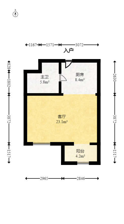 奥林匹克花园贡院三期  1室1厅1卫   29.80万室内图1
