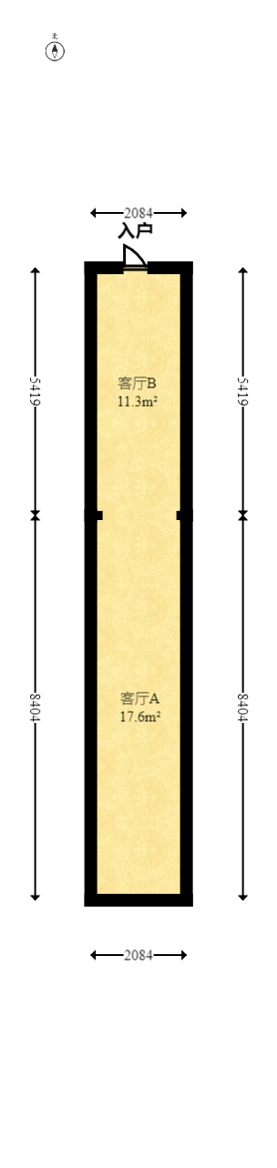 五矿万境水岸二期（五矿万境水岸和苑）  1室1厅1卫    71.98万室内图1