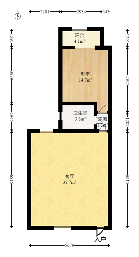 华天LOHO小镇 1室1厅1卫 39.0万 华天LOHO小镇 1室1厅1卫 39.0万户型图