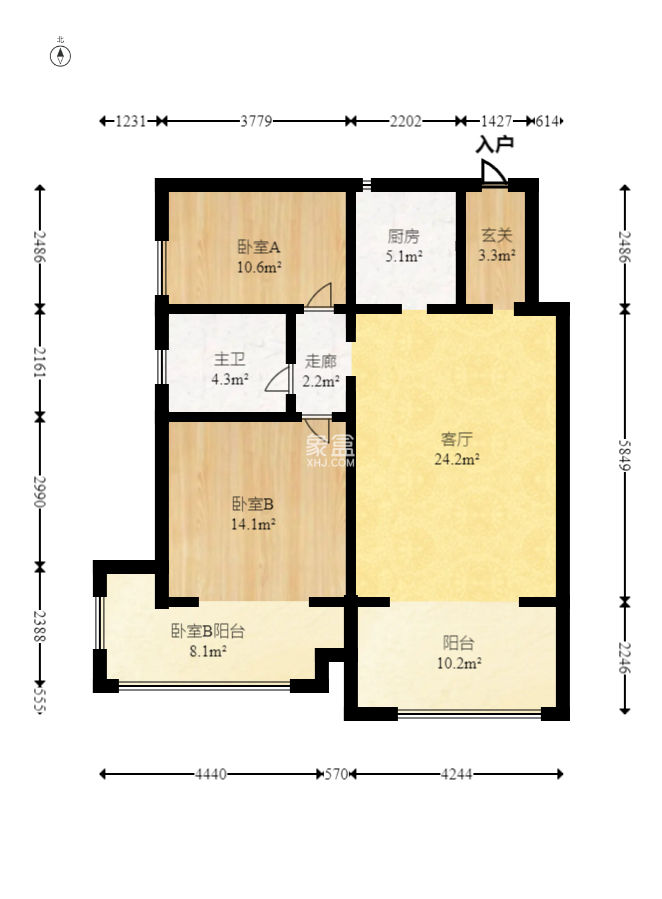 融源及第  2室1厅1卫    72.0万