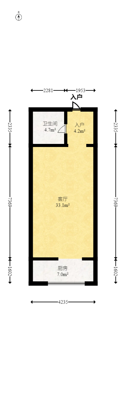望興景園二期（望興西西里）  1室1廳1衛(wèi)    42.0萬室內(nèi)圖1