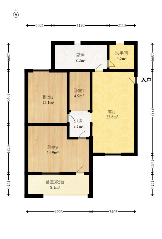 南大公寓（湘江建設(shè)開(kāi)發(fā)有限公司宿舍）  3室2廳1衛(wèi)   54.50萬(wàn)