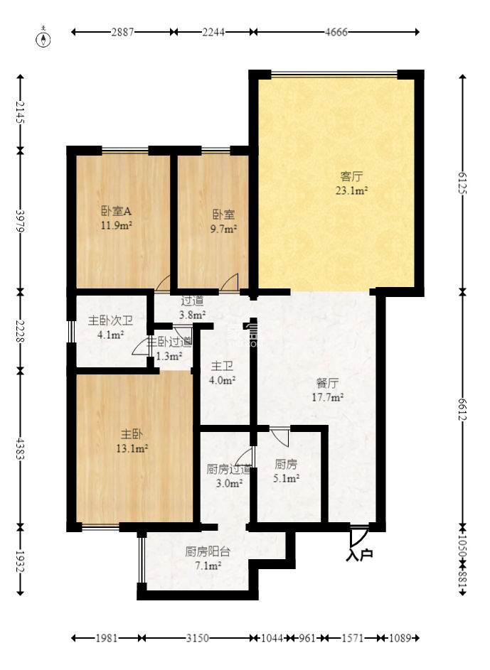 卧龙居国际村  3室2厅2卫   80.00万