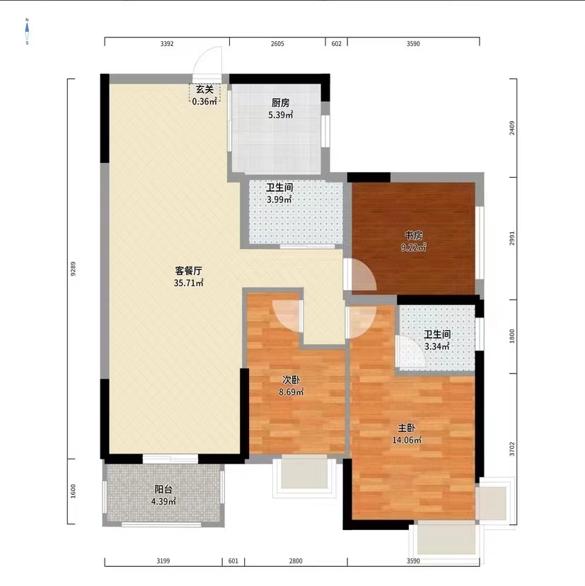 美的铂悦府 3室2厅2卫 60.0万 美的铂悦府 3室2厅2卫 60.0万室内图