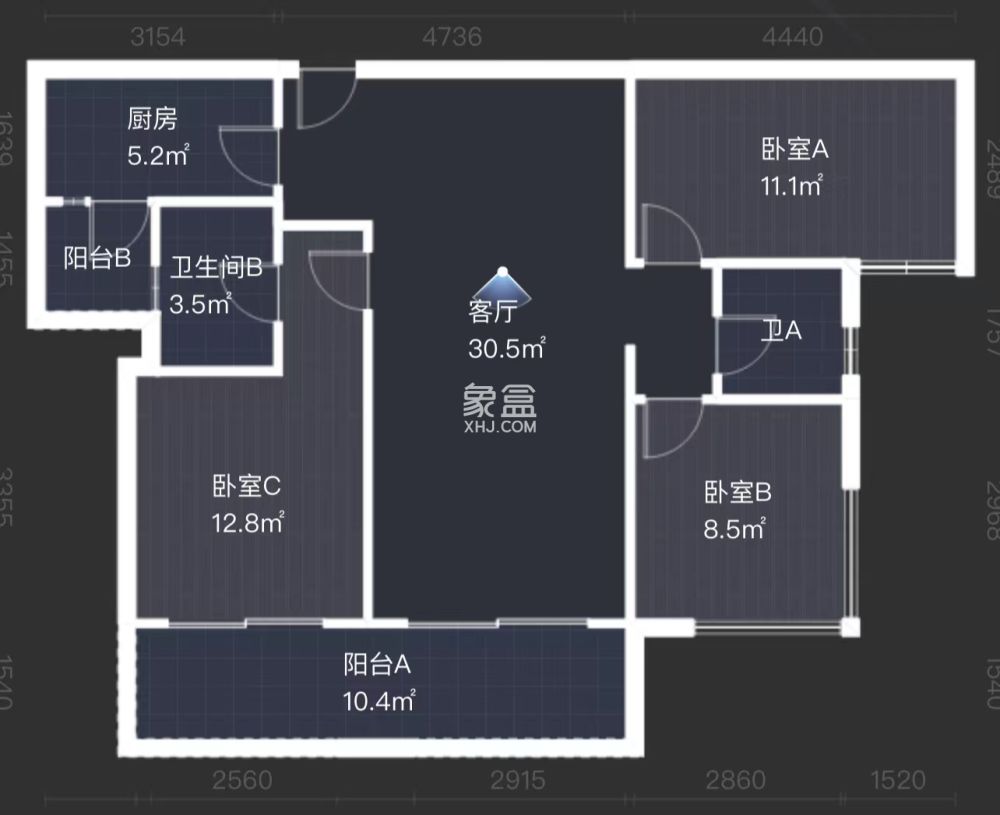 翡翠公园（北大资源）  3室2厅2卫    65.5万