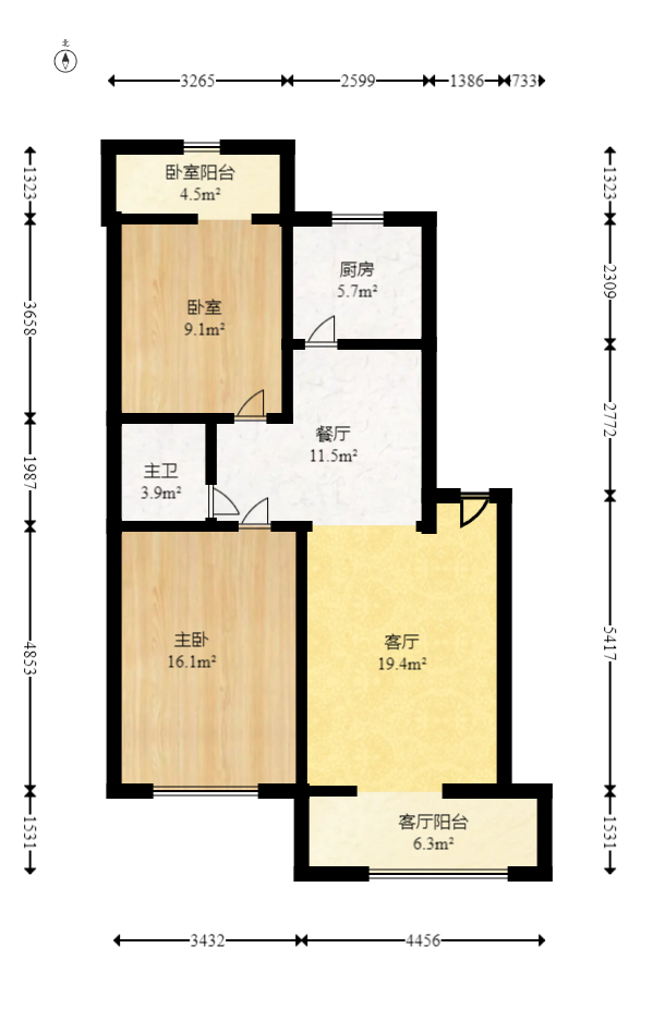 湘瑞家园 2室2厅1卫 40.8万 湘瑞家园 2室2厅1卫 40.8万户型图