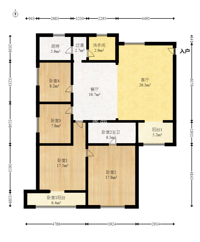 东方新世界  4室2厅1卫    137.0万