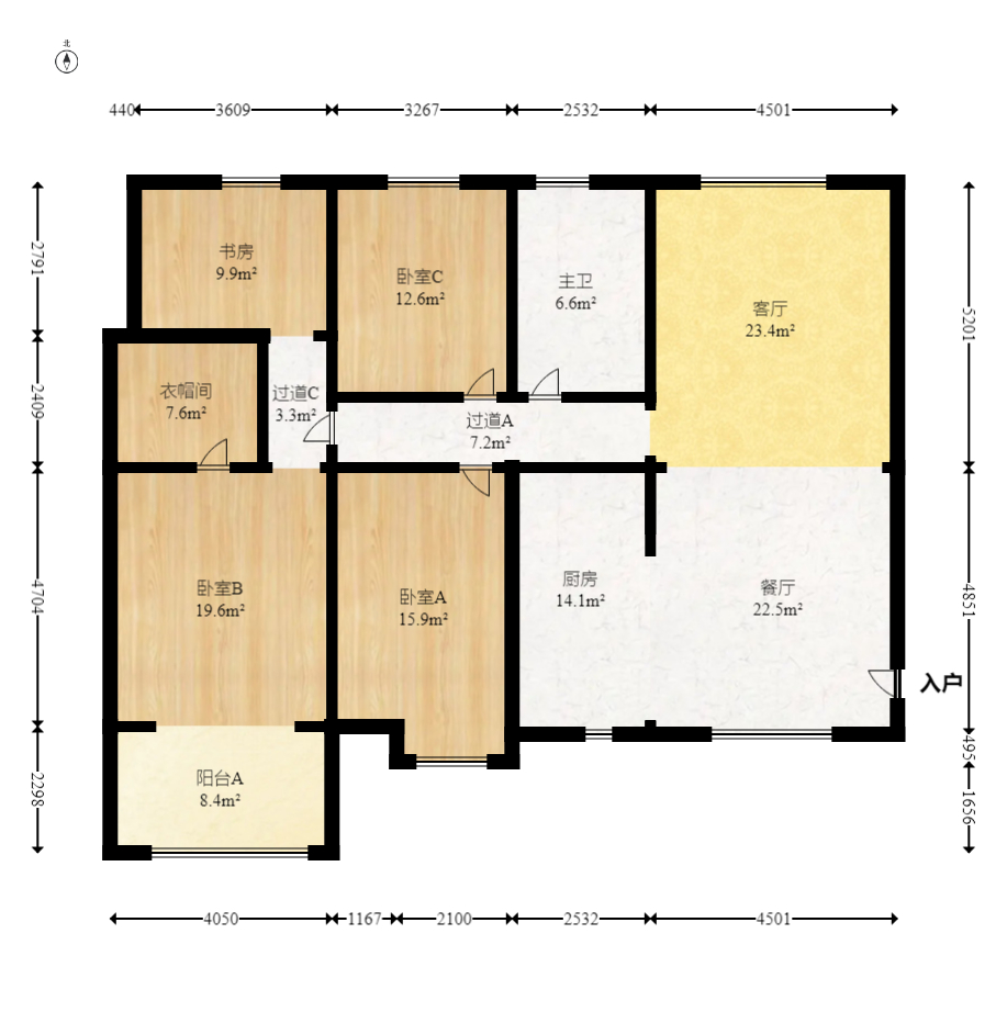 华盛世纪新城  4室2厅2卫    110.0万 华盛世纪新城  4室2厅2卫    110.0万户型图