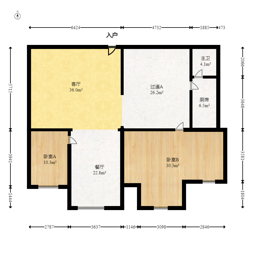 天济山庄（将爱公寓）  2室1厅1卫   40.00万室内图1