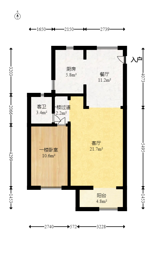 澳海谷山府  4室2厅2卫   90.00万室内图1